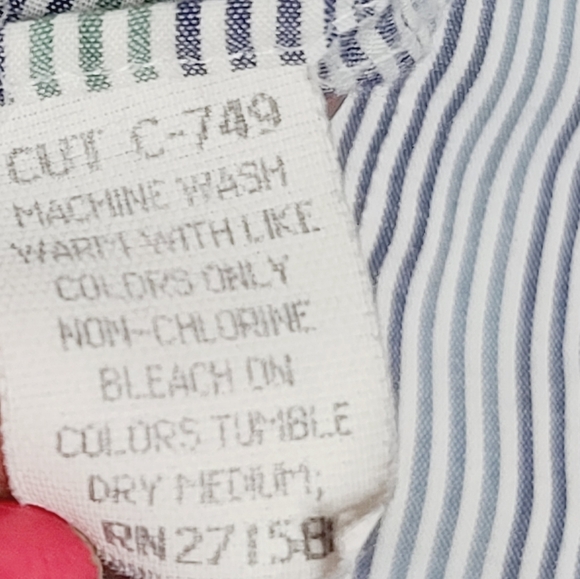 Vintage 90s Bill Blass Striped Short Sleeve Button Down Shirt - Picture 3 of 11